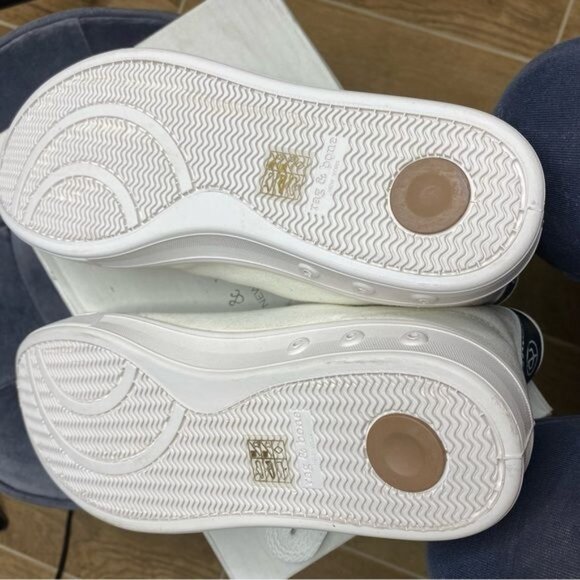 Rag & Bone Standard Issue Sneakers High Tops Canvas White Silver Lace Ups sz 11 - Picture 12 of 16